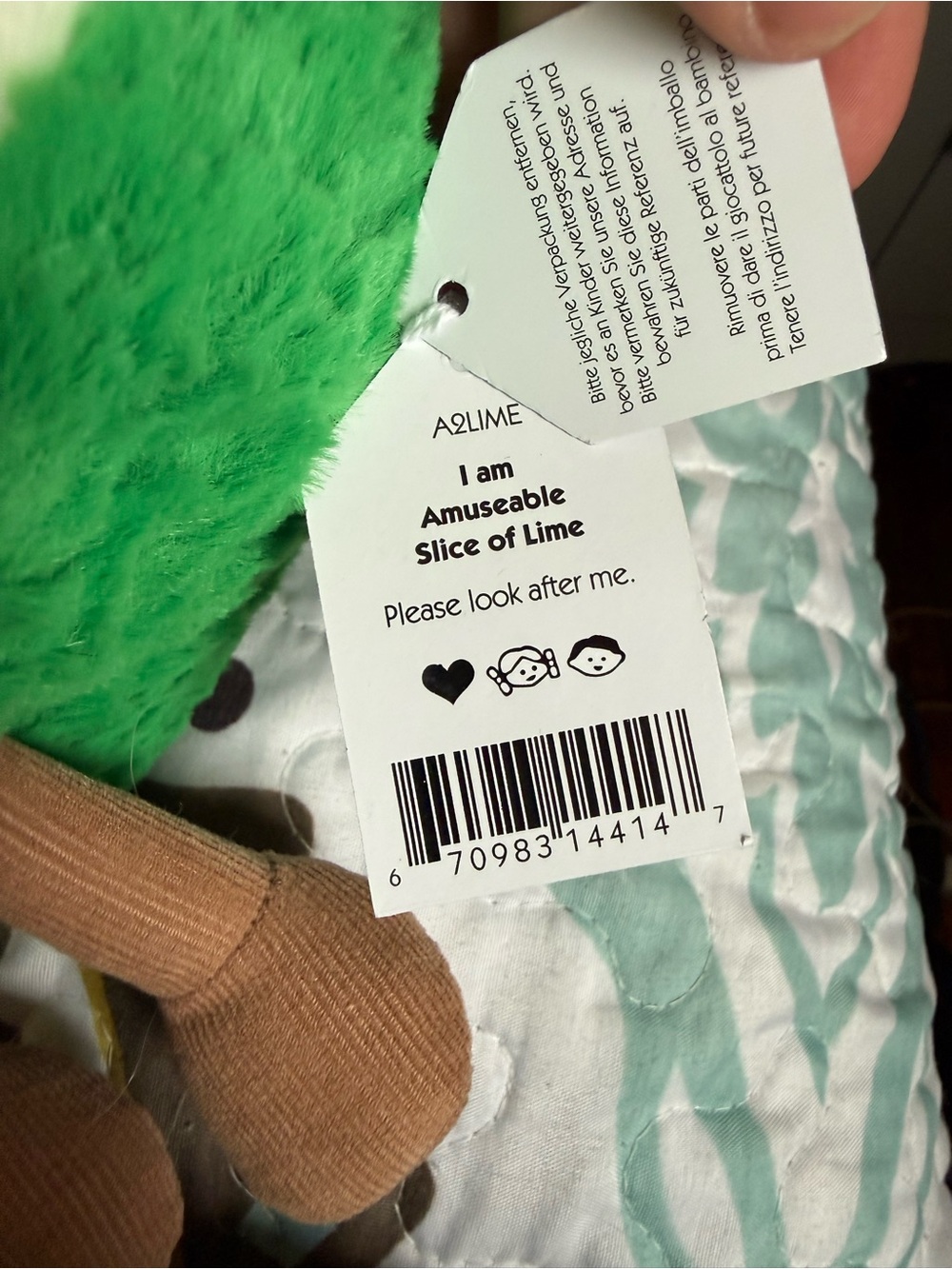 Jellycat Slice Of Lime BNWT Rare/Retired - Picture 4 of 6
